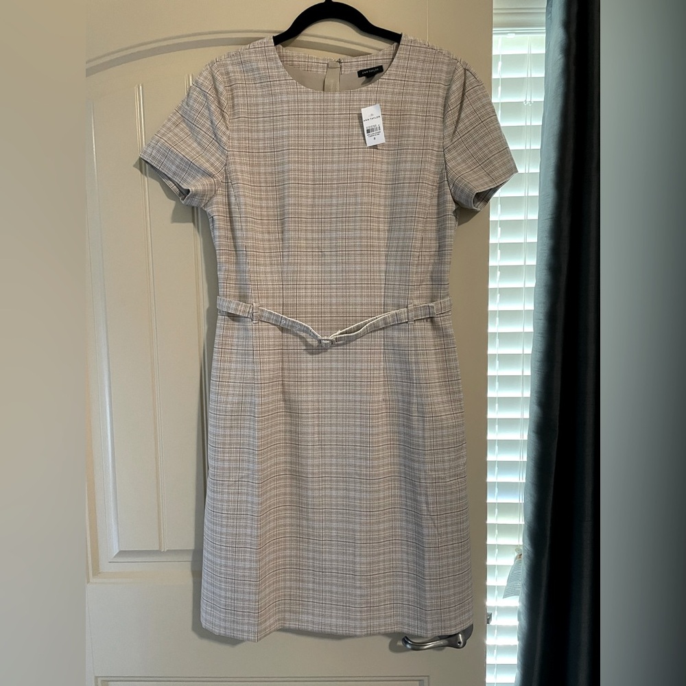 Ann Taylor A-Line Dress in Plaid NWT